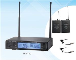 Bộ micro không dây TEV TR-8100 (01 bộ thu, 02 micro cài tai kèm bộ phát)